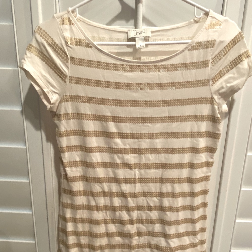 Cream with gold sequin Shirt